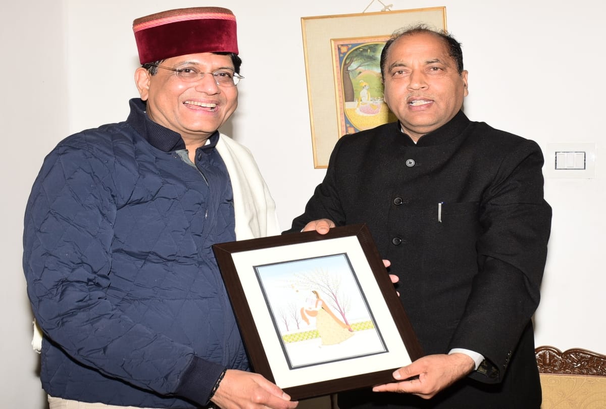 cm jairam thakur called on union railway minister piyush goyal at shimla
