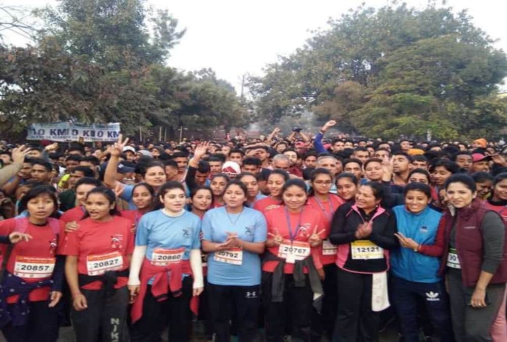 Handicapped and Old people Run in Half marathon race against drugs Abuse