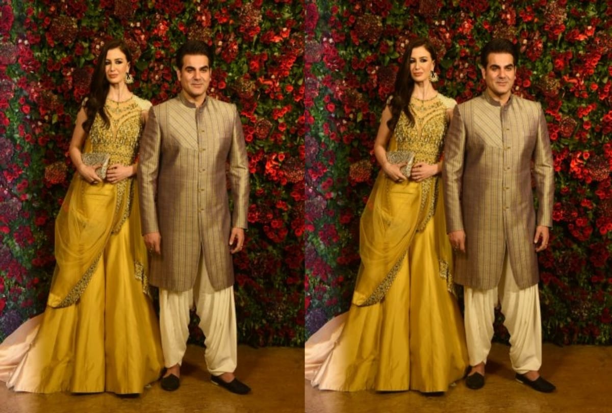 arbaaz khan and georgia andriani spotted at mumbai restaurant
