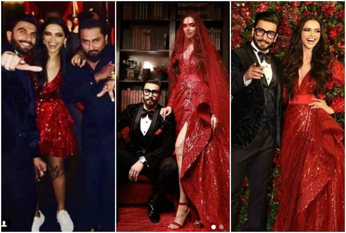 DeepVeer wedding reception Deepika looks like Barbie in red and Ranveer dapper look win your heart
