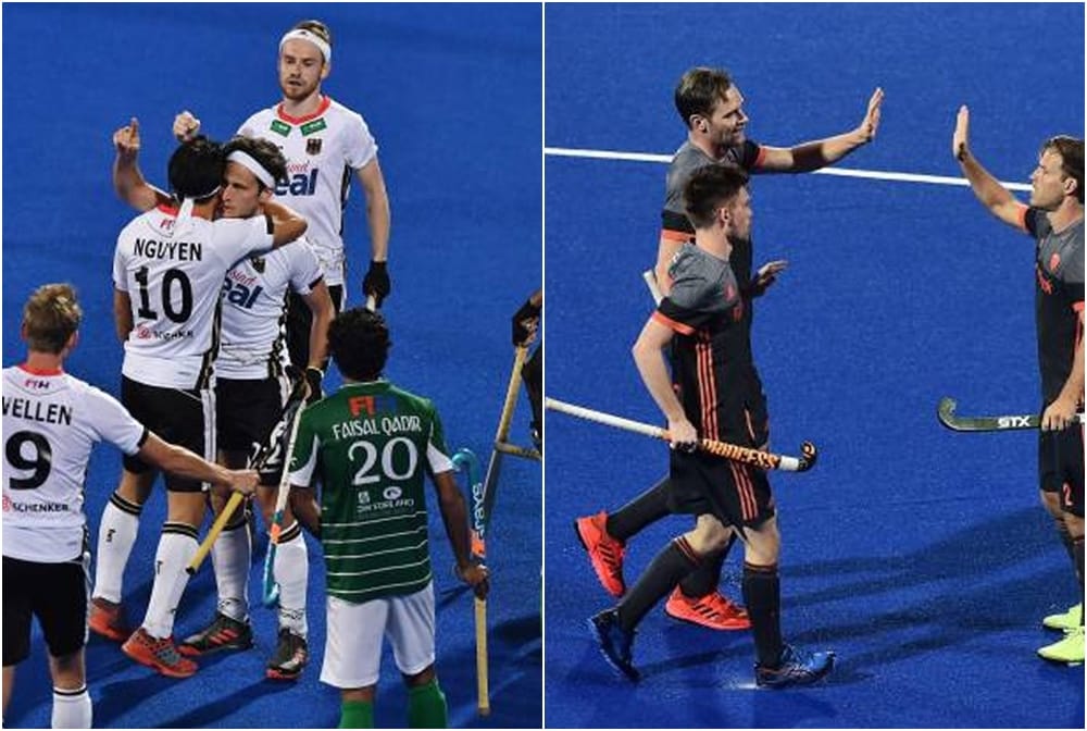hockey world cup 2018: germany, netherlands win over pakistan and malaysia