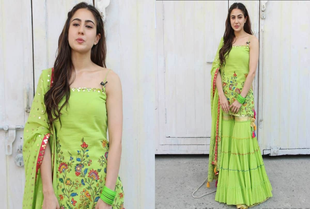 sara ali khan light blue high slit dress is perfect for a date night