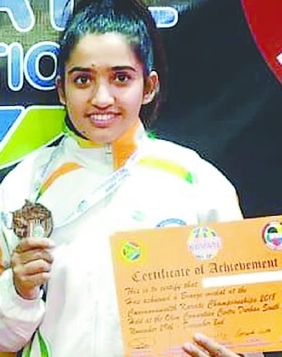 ishwari won bronze in commonwealth