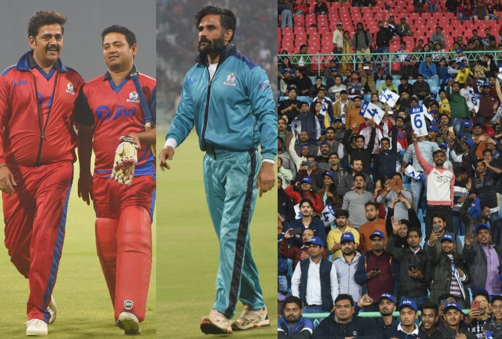 exhibition match of celebrity cup in lucknow.