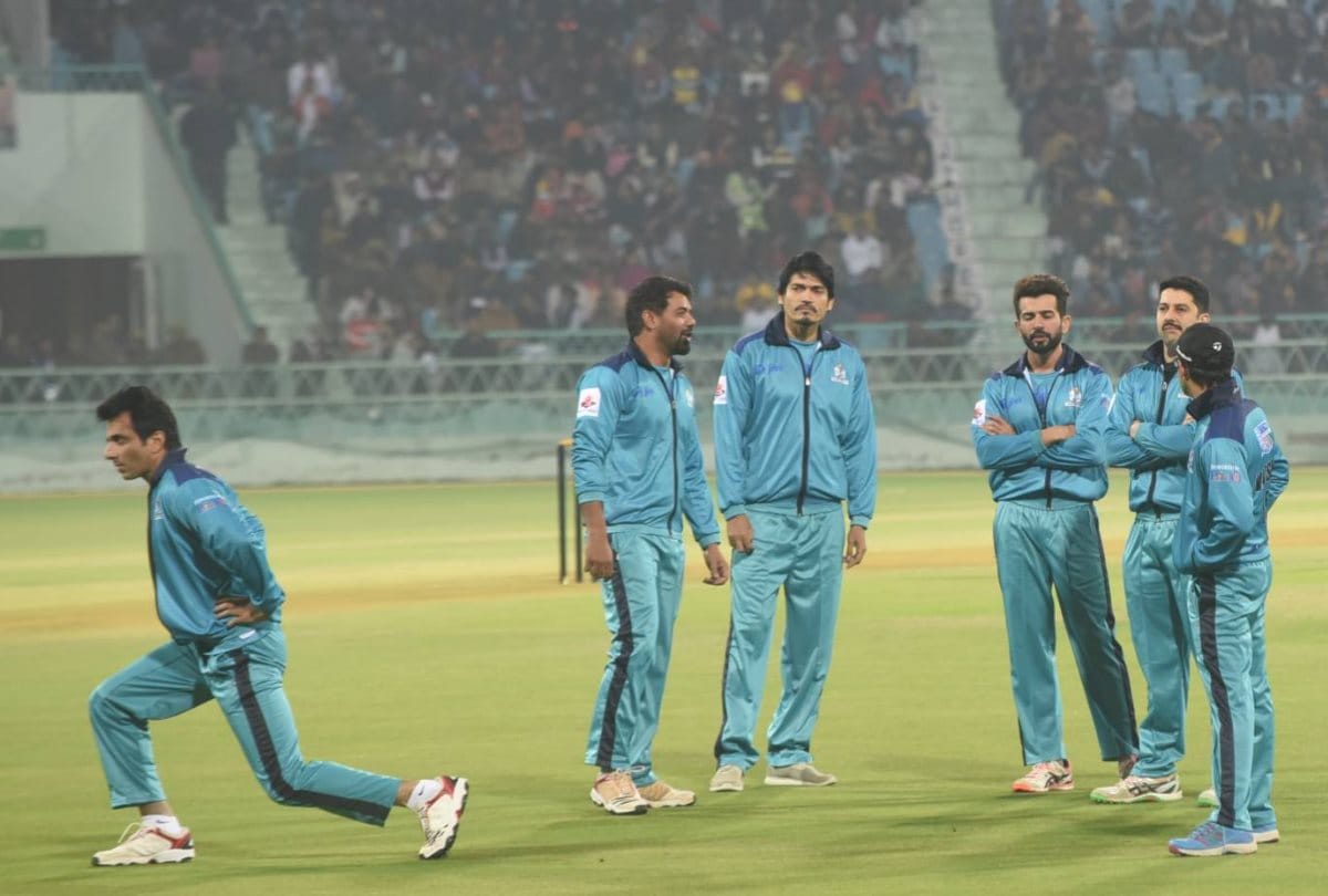 exhibition match of celebrity cup in lucknow.