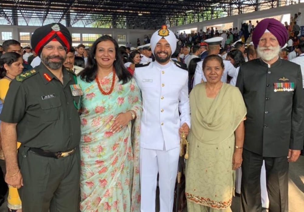 family three member in three wings of indian armed forces