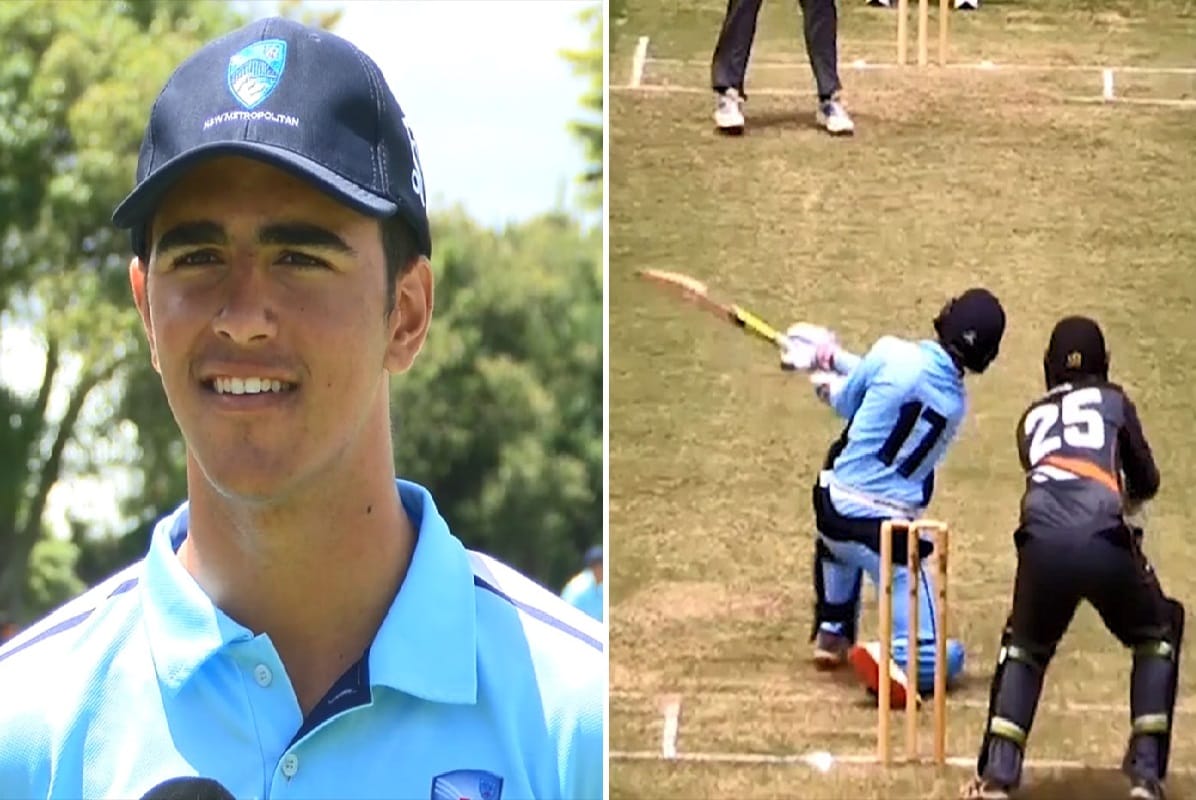 ollie davies smashed double century with consecutive sixes in an over