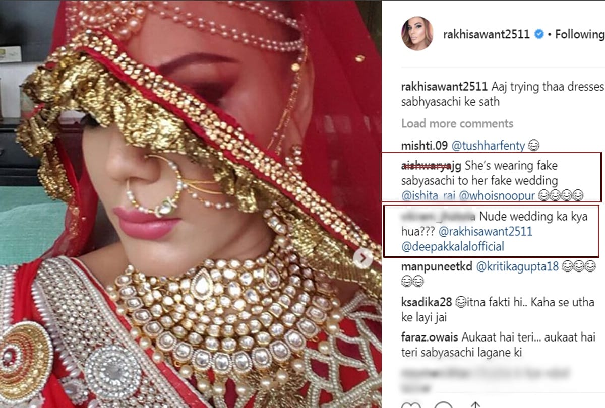 Rakhi sawant become bride And gets trolled by users deepak kalal