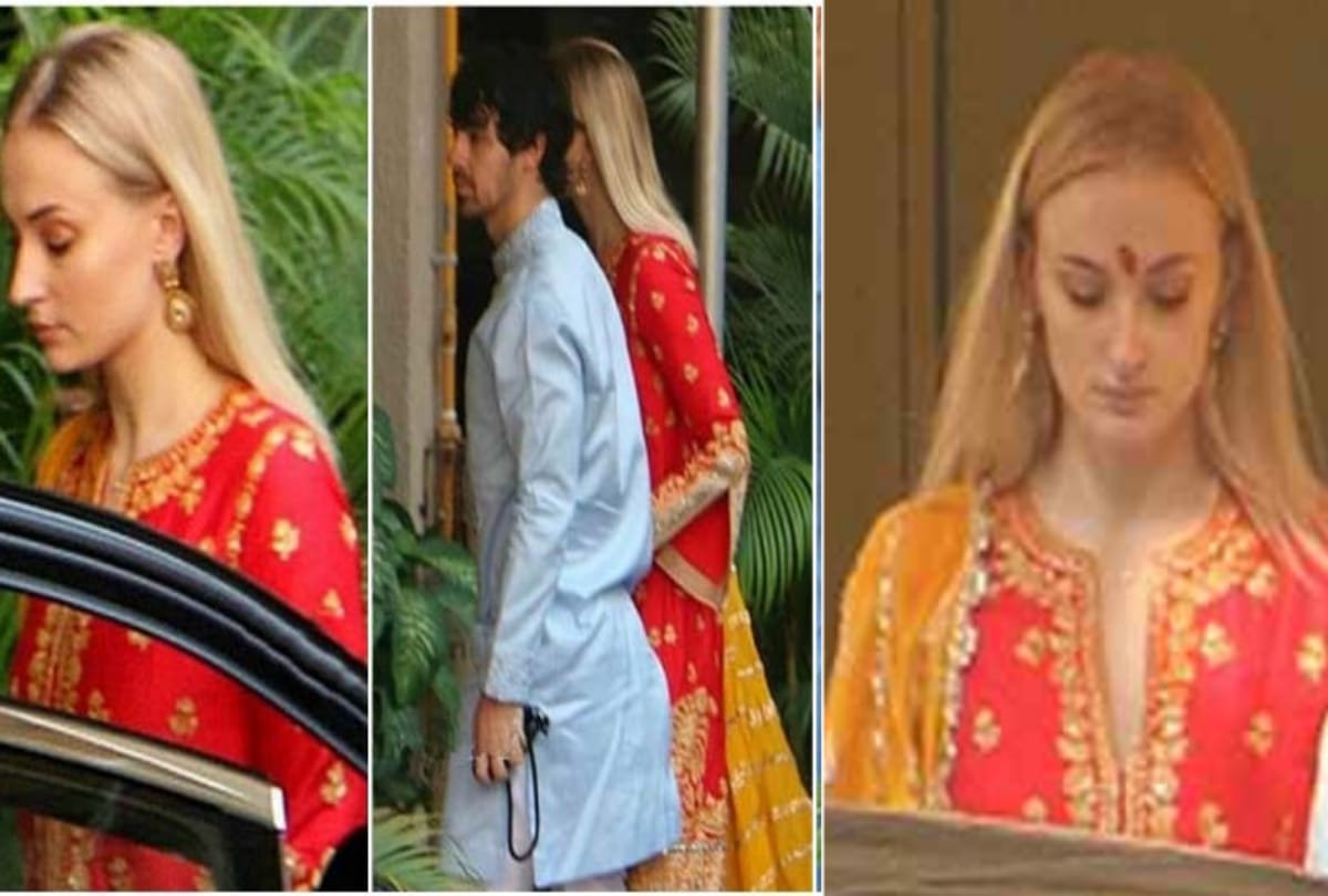 Priyanka Chopra Nick Jonas wedding sangeet ceremony sophie turner looks gorgeous in red lehenga