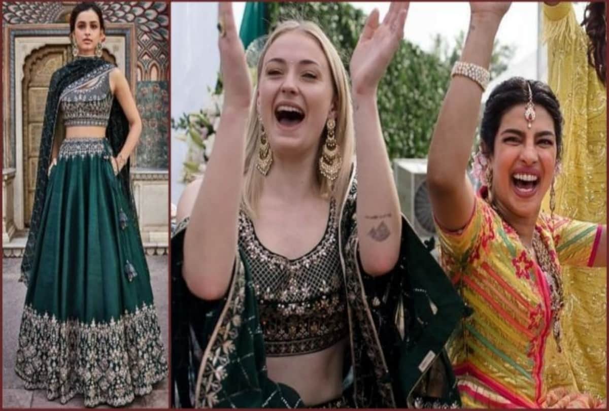 Priyanka Chopra Nick Jonas wedding sangeet ceremony sophie turner looks gorgeous in red lehenga