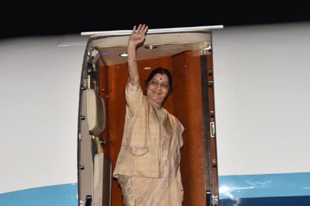 Sushma Swaraj departed for Abu Dhabi for two days visit