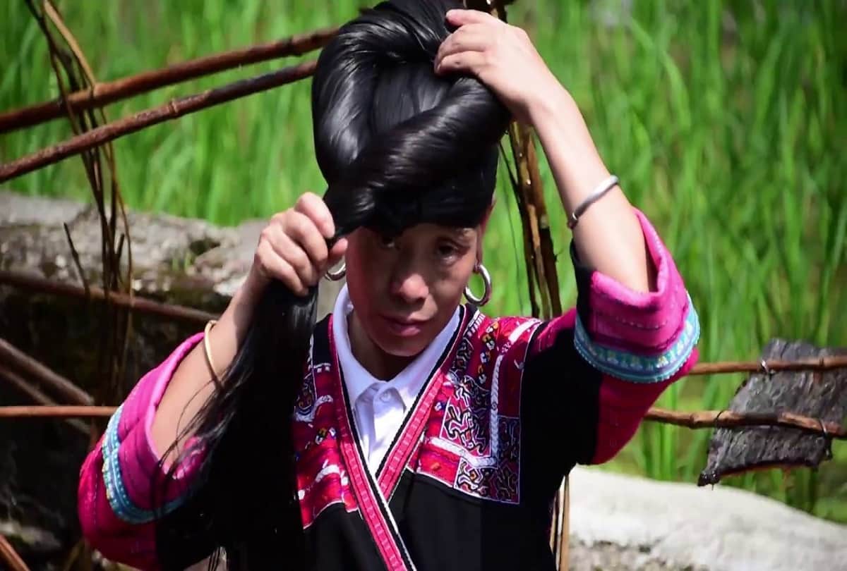 China Red Yao Hill Tribe Long Hair Care Secret Chinese Red Yao Tribe Village