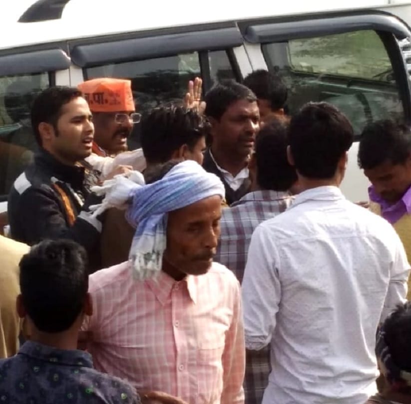In the padyatra of MLA, villagers assaulted, Video of the ruckus viral