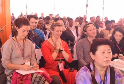 dalai lama dhamma pravachan second day in jasrajpur mainpuri