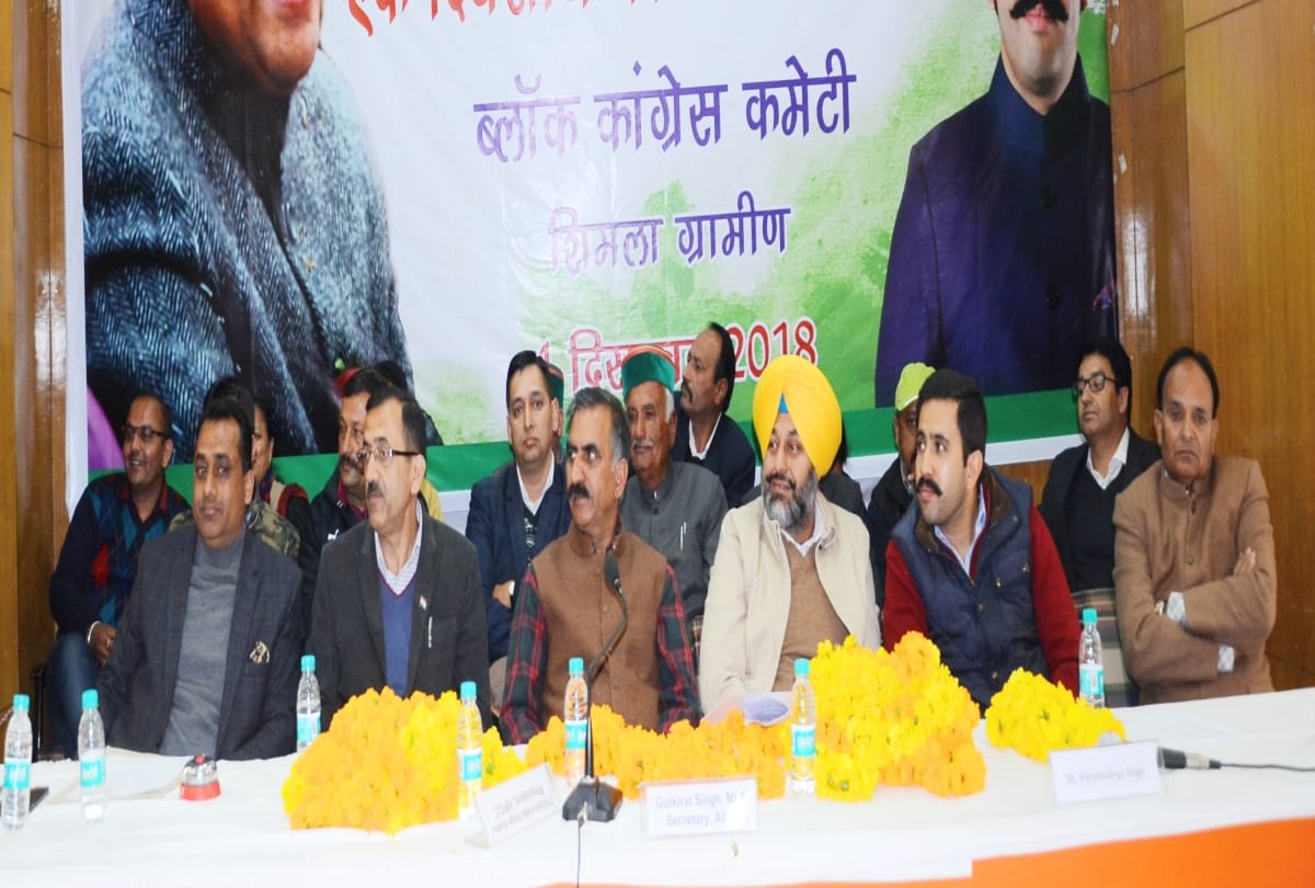 shimla rural congress made strategy for lok sabha election in meeting