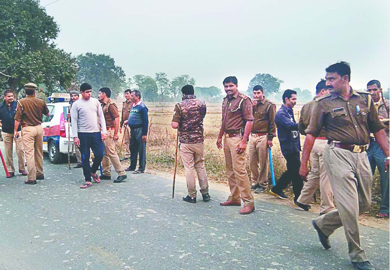 firing during kamal sandesh yatra of bjp in etawah