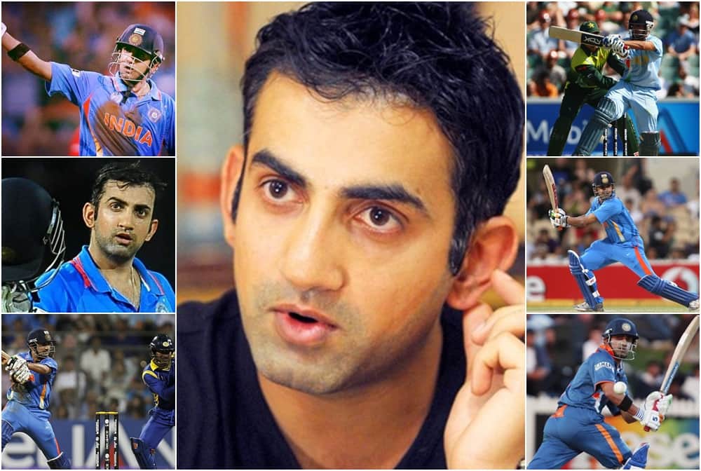 Gautam Gambhir Top five best odi innings 