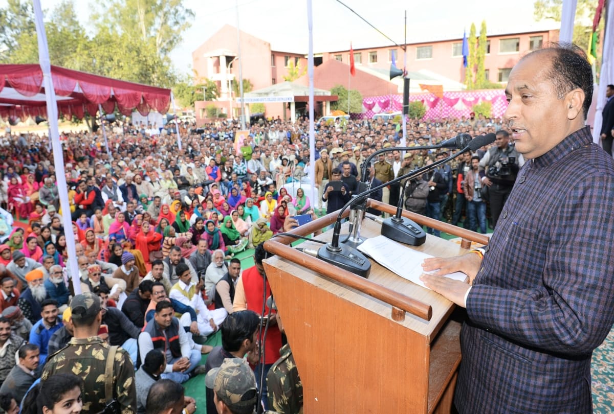 cm jairam thakur statement at bilaspur himachal