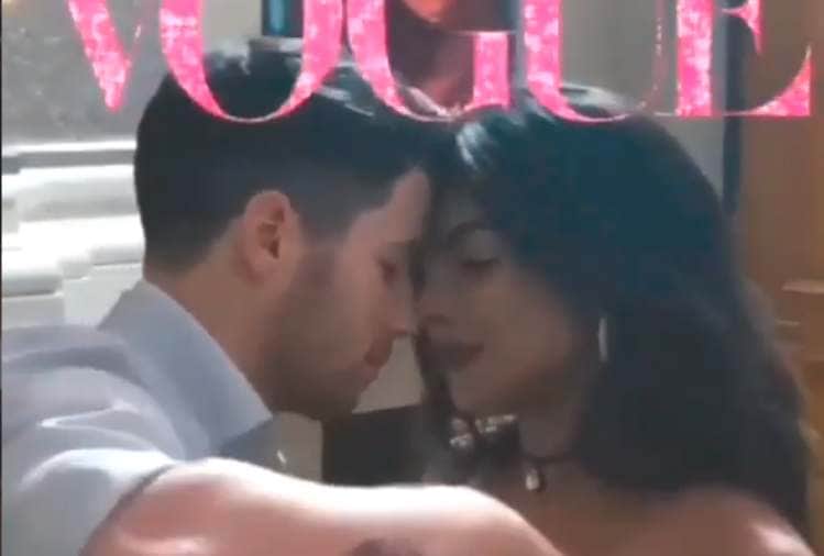 Nick Jonas pulling Priyanka Chopra closer to say I love you video viral