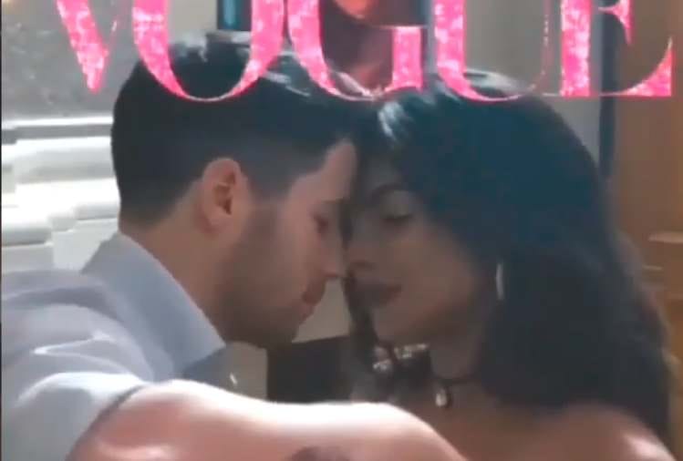 Nick Jonas pulling Priyanka Chopra closer to say I love you video viral