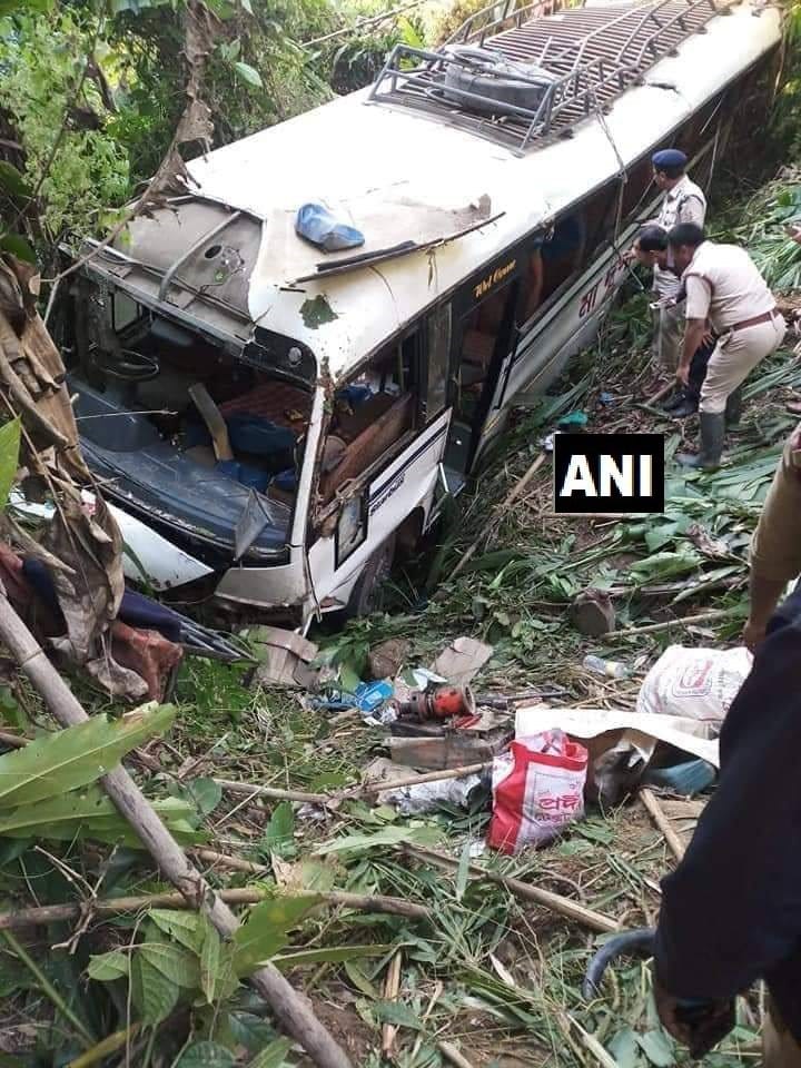 Tripura: Over 30 passengers injured after bus carrying them fell into gorge in Dhalai district 