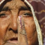 old women after voting