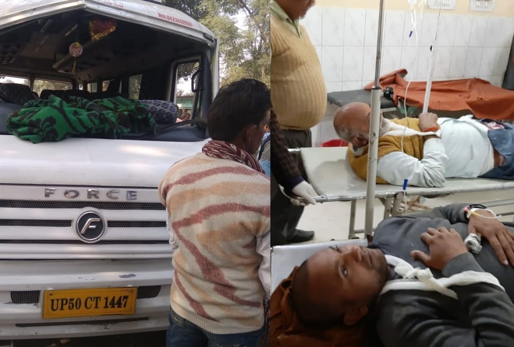 many injured in an accident in ambedkarnagar.