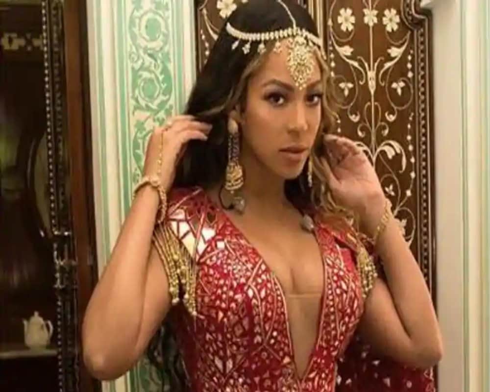 Beyonce goes desi at Isha Ambani’s pre-wedding bash in Abu-Sandeep dress