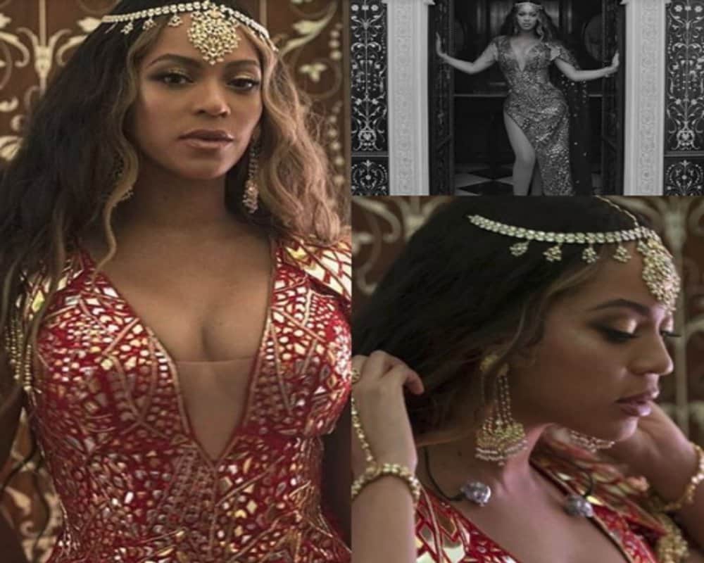 Beyonce goes desi at Isha Ambani’s pre-wedding bash in Abu-Sandeep dress