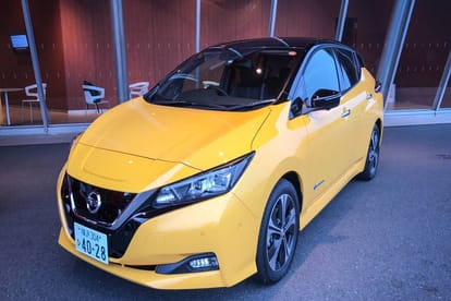Nissan leaf second generation electric car spotted in keral while testing
