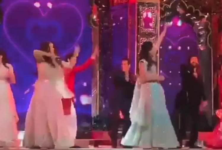 isha ambani sangeet ceremony salman khan background dancer at anant ambani performance