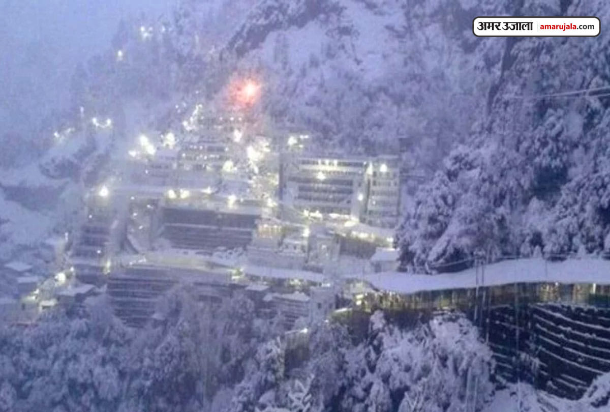 fresh snowfall in mata vaishno devi and kashmir and leh