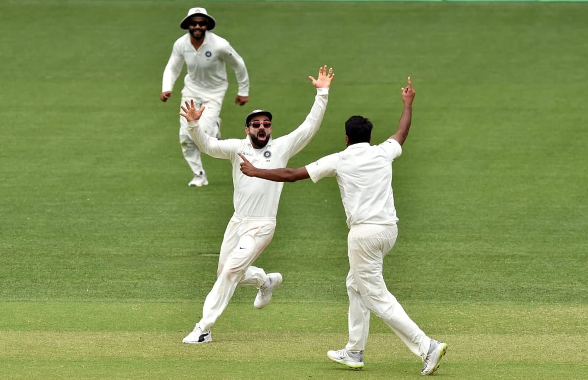 india vs australia first test virat kohli celebration photos
