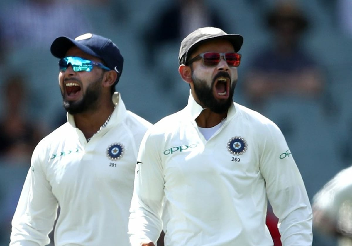 india vs australia first test virat kohli celebration photos