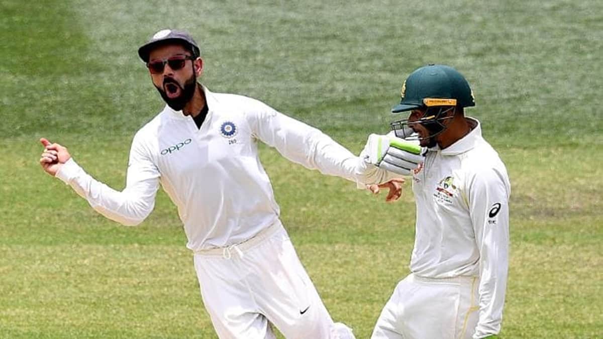 virat kohli entertains crowd with his on field behaviour
