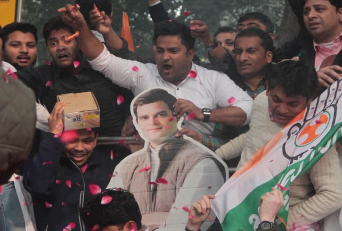Assembly Elections results 2018 photos of congress celebration at delhi headquarters