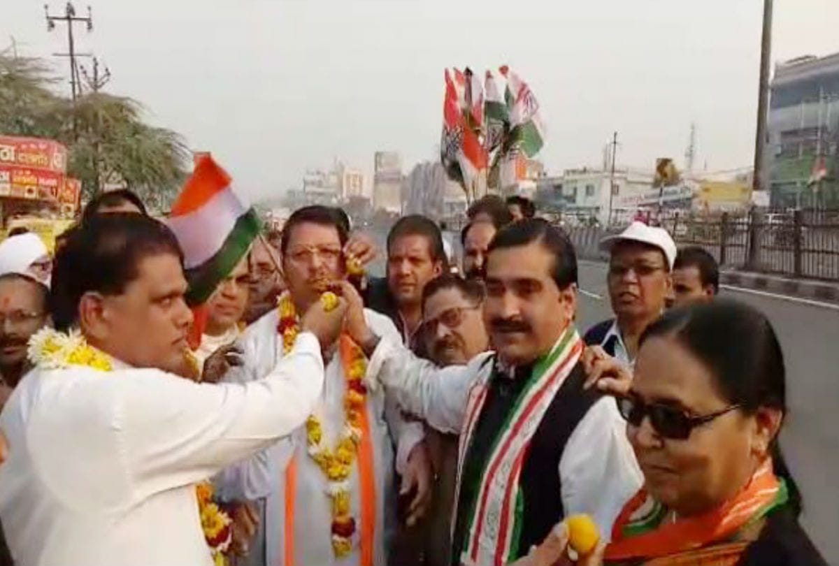 rajasthan, madhyapradesh assembly elections results congress workers celebration in agra