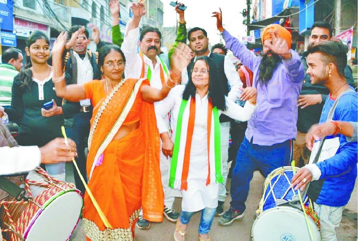 assembly election results congress workers celebration in agra
