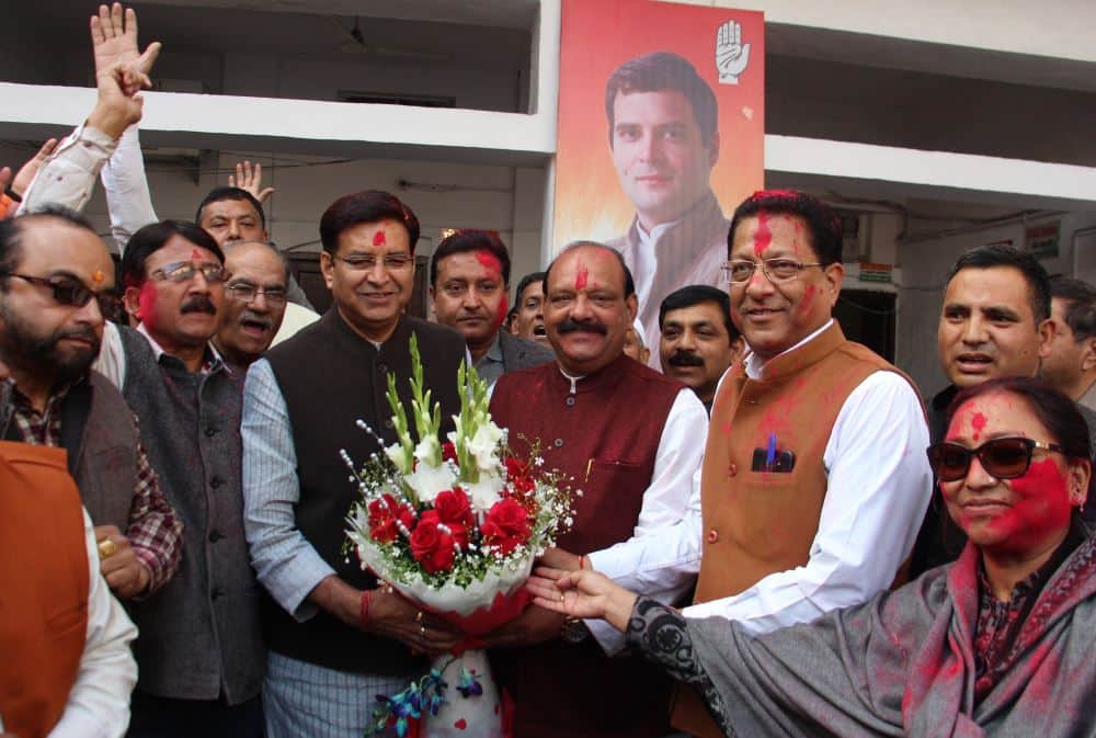 Rajasthan Election Result 2018 congress celebration photos from dehradun