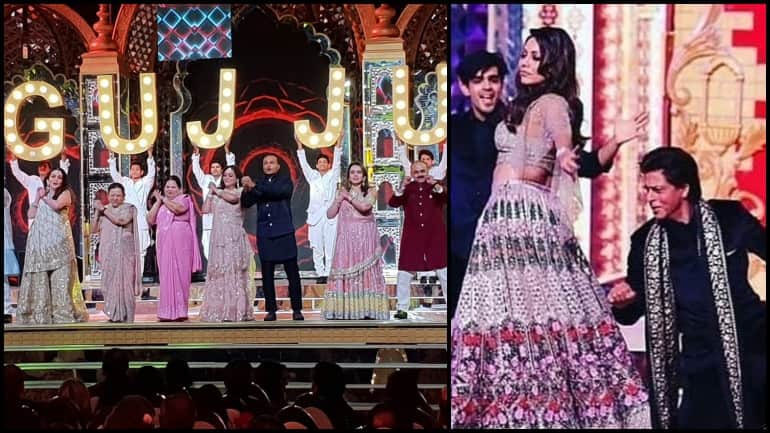 ambani family dance on Gujju song at isha ambani pre wedding function