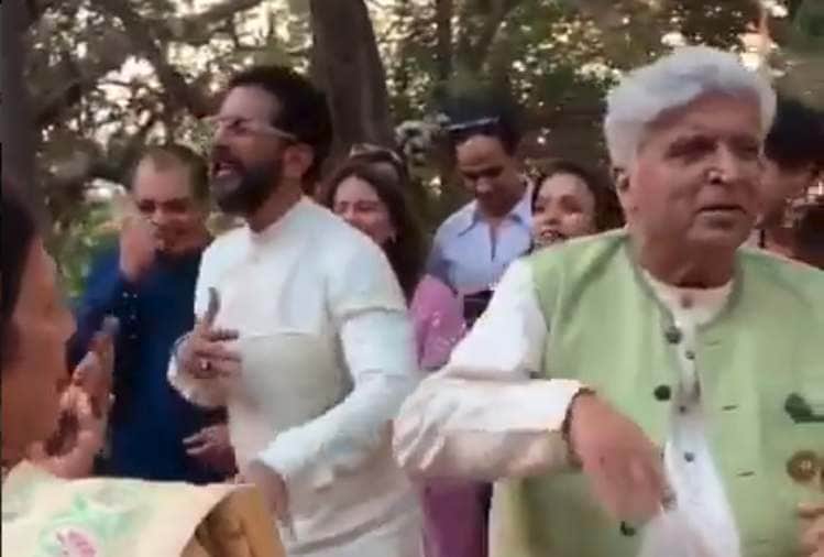 javed akhtar and shabana azmi dancing video with javed jaffrey urmila matondkar clarification