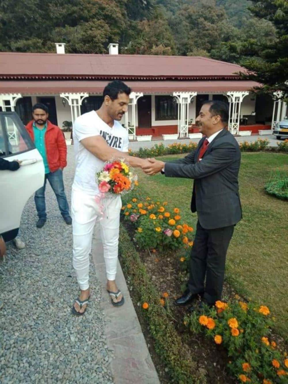 John Abraham on Mussoorie mall road