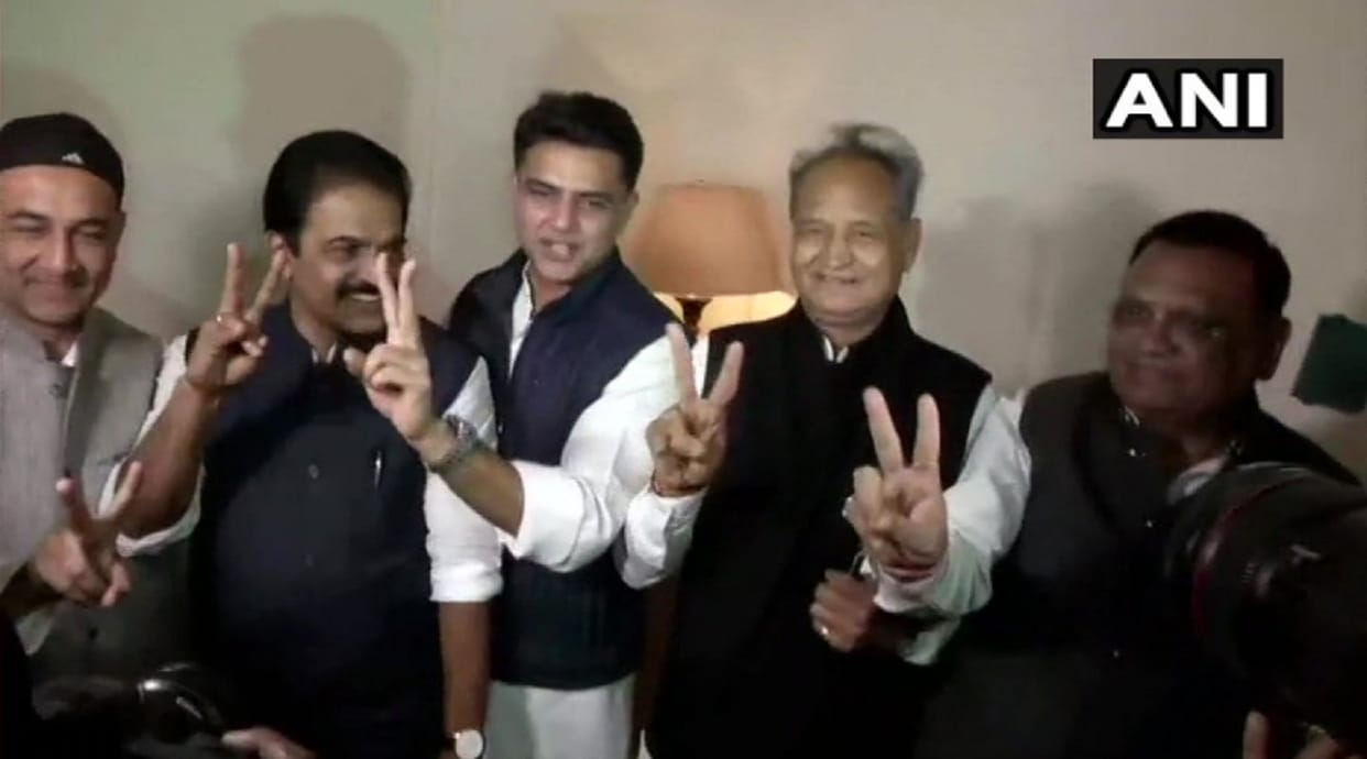 Rajasthan Vidhan Sabha Chunav Result 2018: Sachin pilot Ashok Gehlot Congress meeting CM Candidate