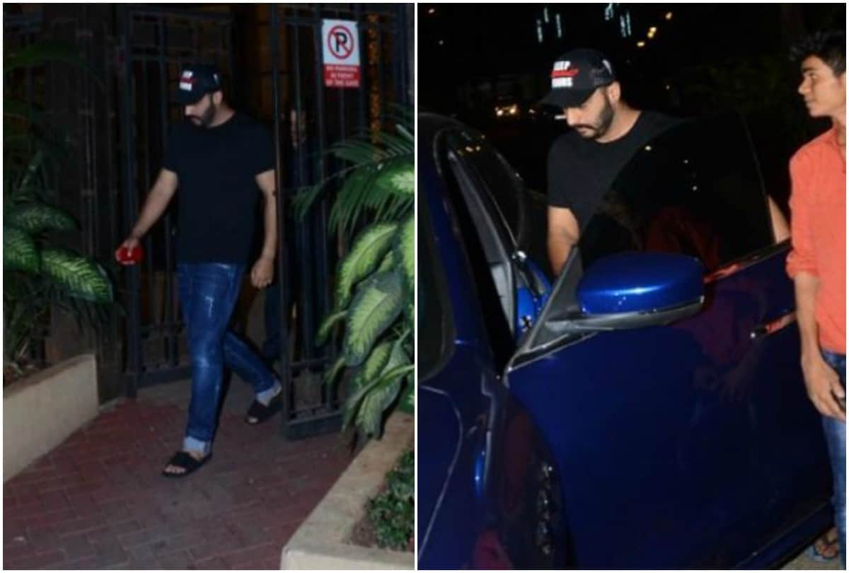 Arjun kapoor spotted outside Malaika Arora residence
