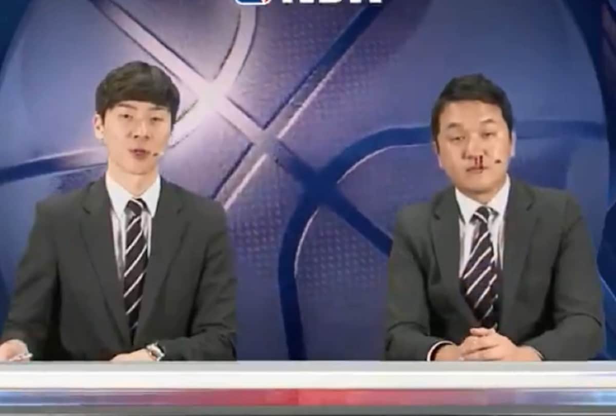 Strange Korean Tv Anchor News Jo Hyun Il Weirdly Nosebleed During Live Tv Show
