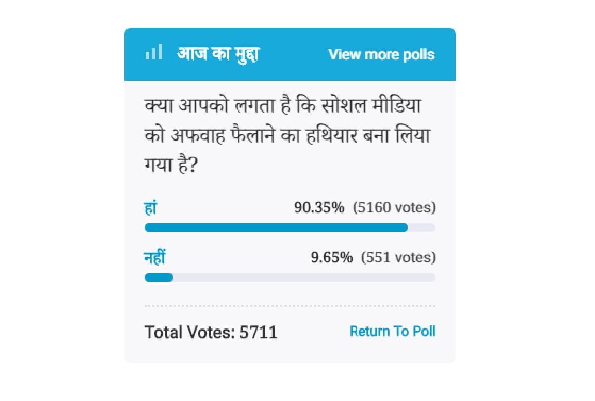 Amar Ujala Poll : Social med;ia has become a tool to spread fake news