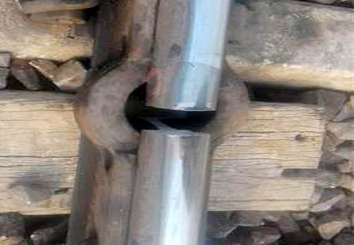 ShramShakti express train passes through broken track