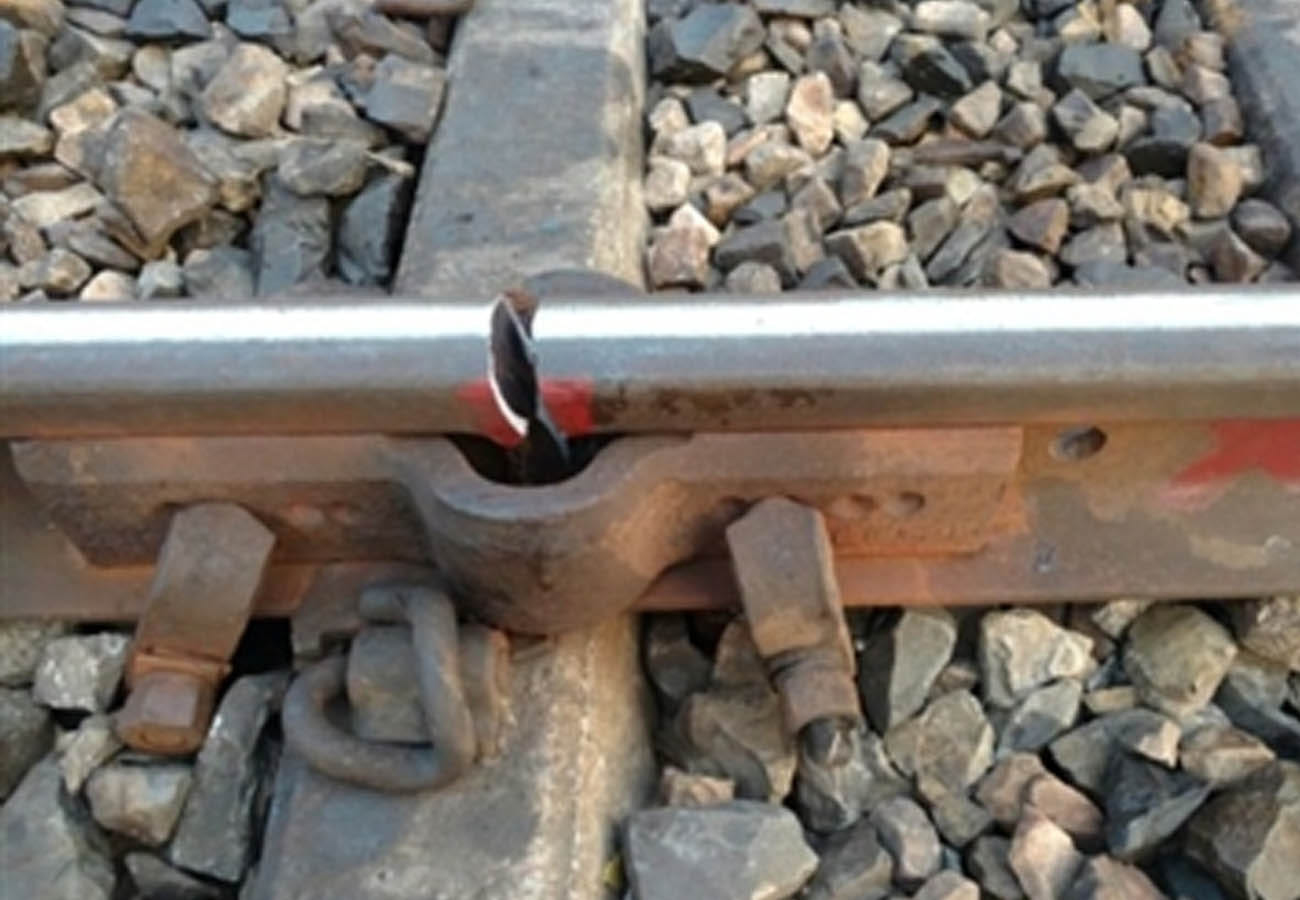 ShramShakti express train passes through broken track