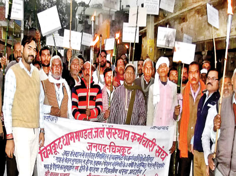 Water Institute personnel removed torch parade