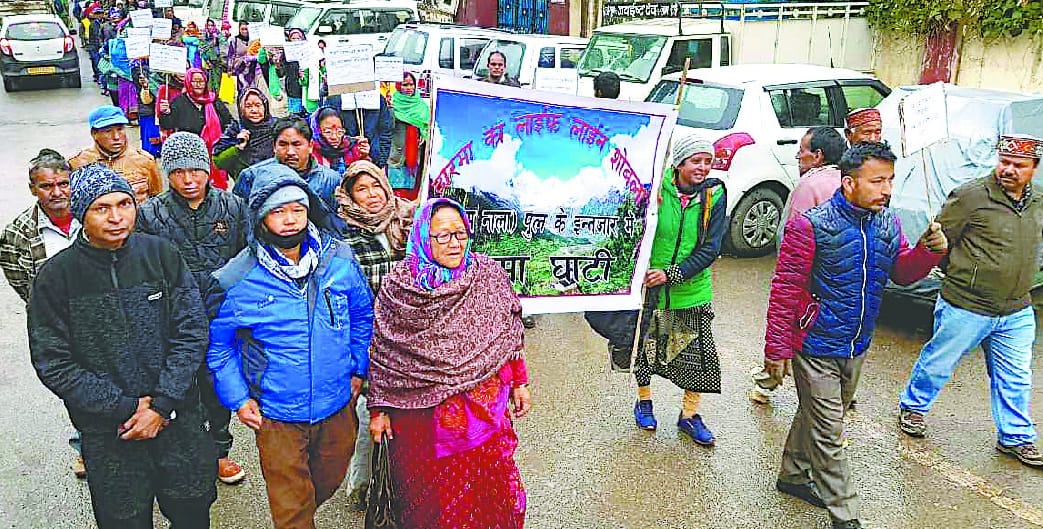 People in Dharchula take out silent procession